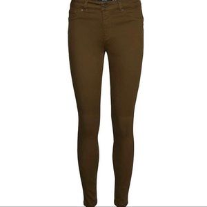 NEW Vero Moda Dark Olive Green Skinny Jeans Mr Slim Push Up Pants Size L/32